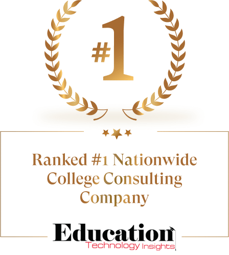 a logo for ranked # 1 nationwide college consulting company